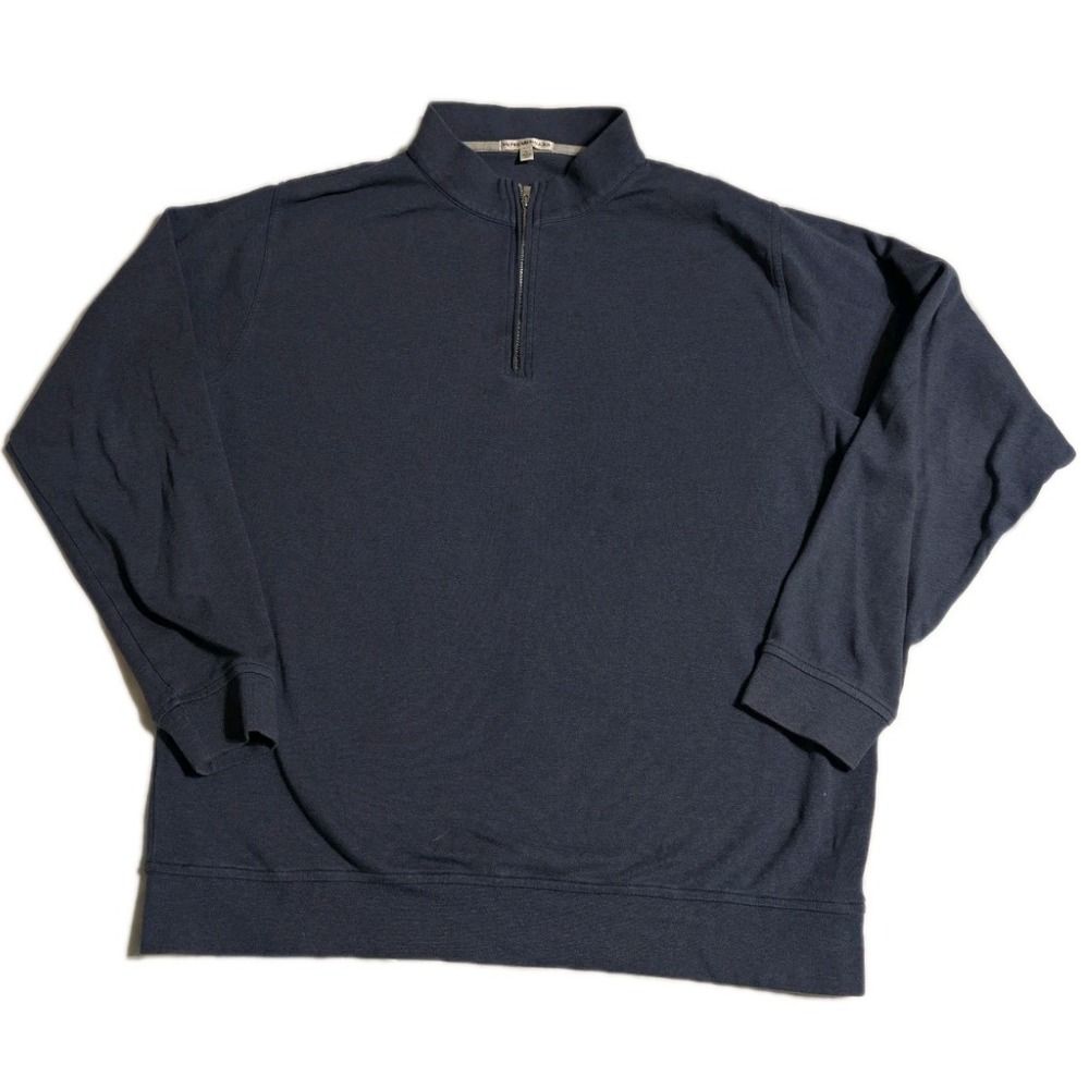 Peter‎ Millar Crown Sport 1/4 Zip Pullover Mens L Navy Golf Casual